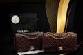 👑 HEB Luxury Wine Quilted Chain Handbag