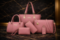 Her Empire Beauty Rose Royale 6-Piece Luxury Handbag Set