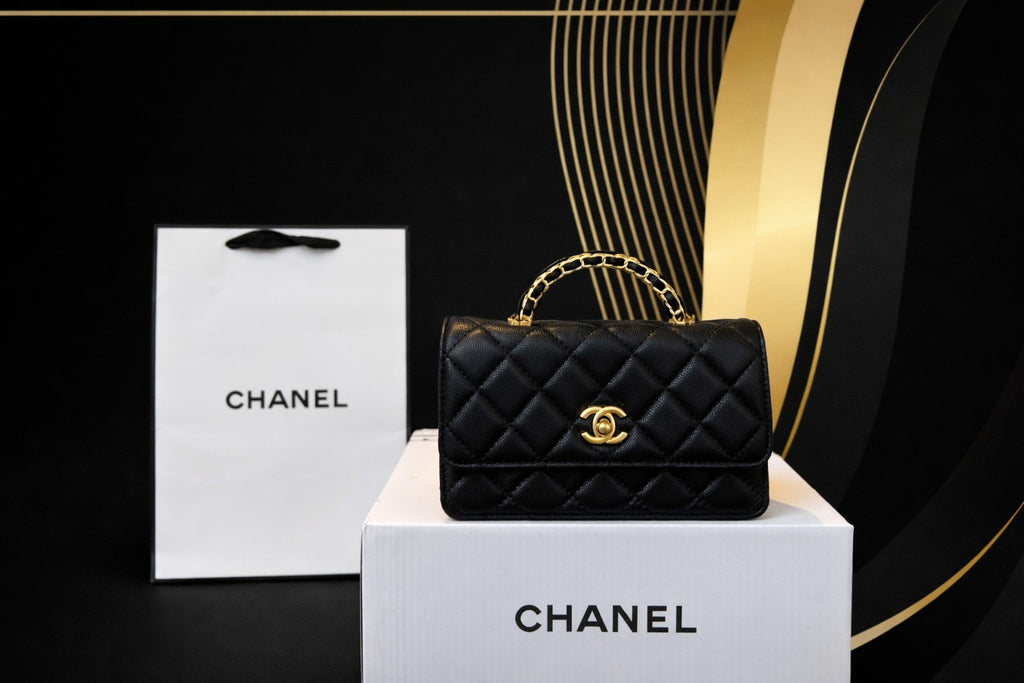 🖤 Midnight Empress Quilted Top Handle Bag Burgundy & Black