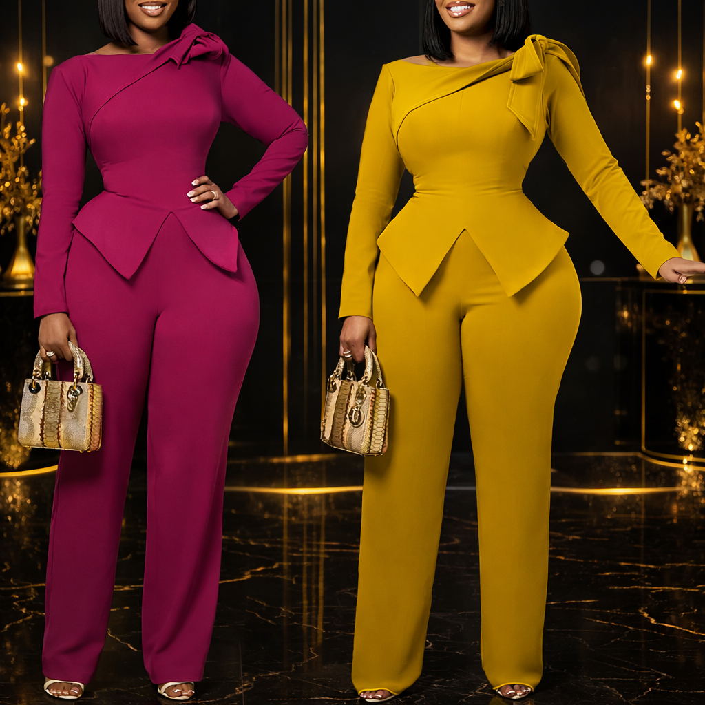 HEB Royal Statement Peplum Jumpsuit