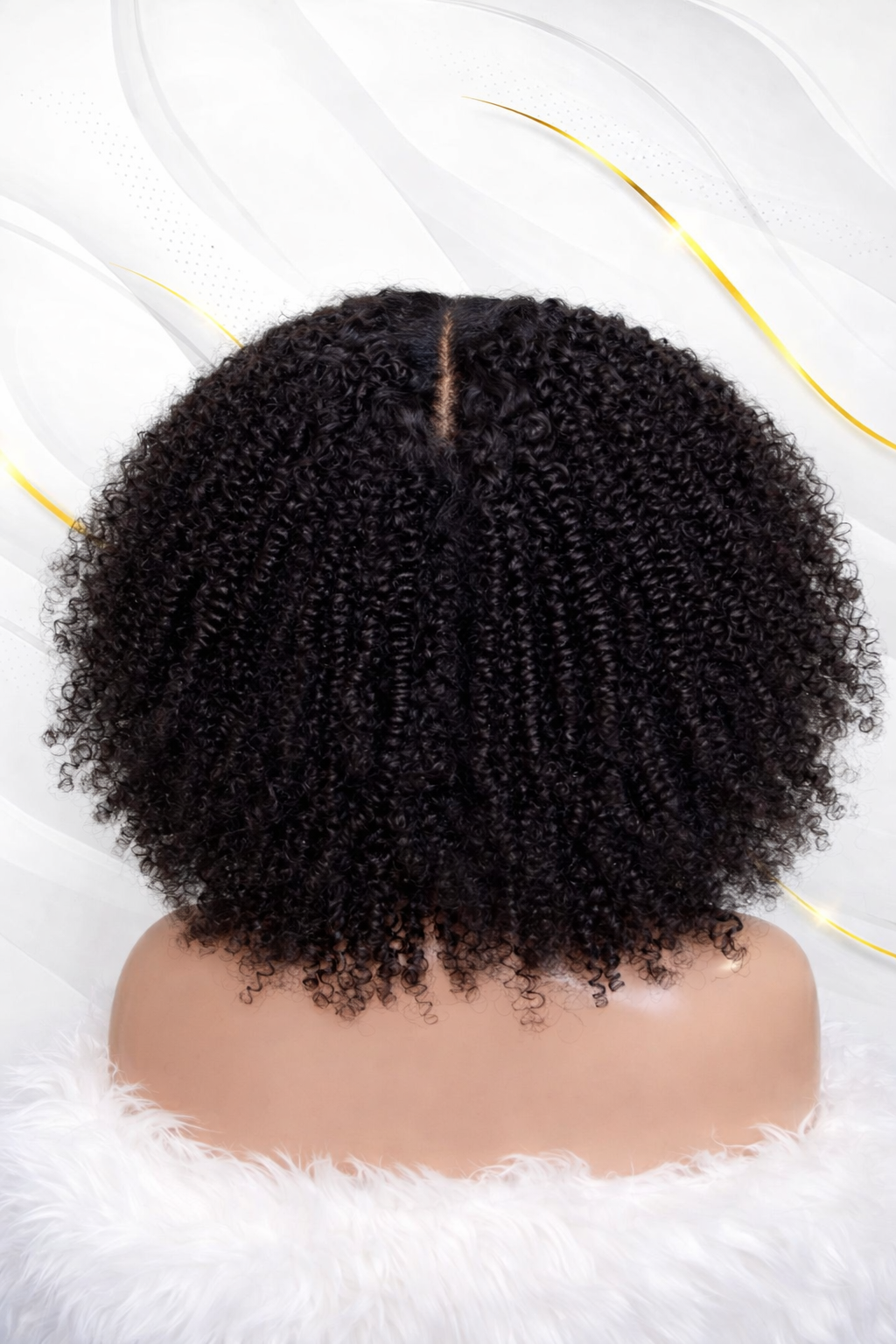 Royal Kinks Crown Wig
(Afro Kinky Texture) 100% Human Hair  transparent lace