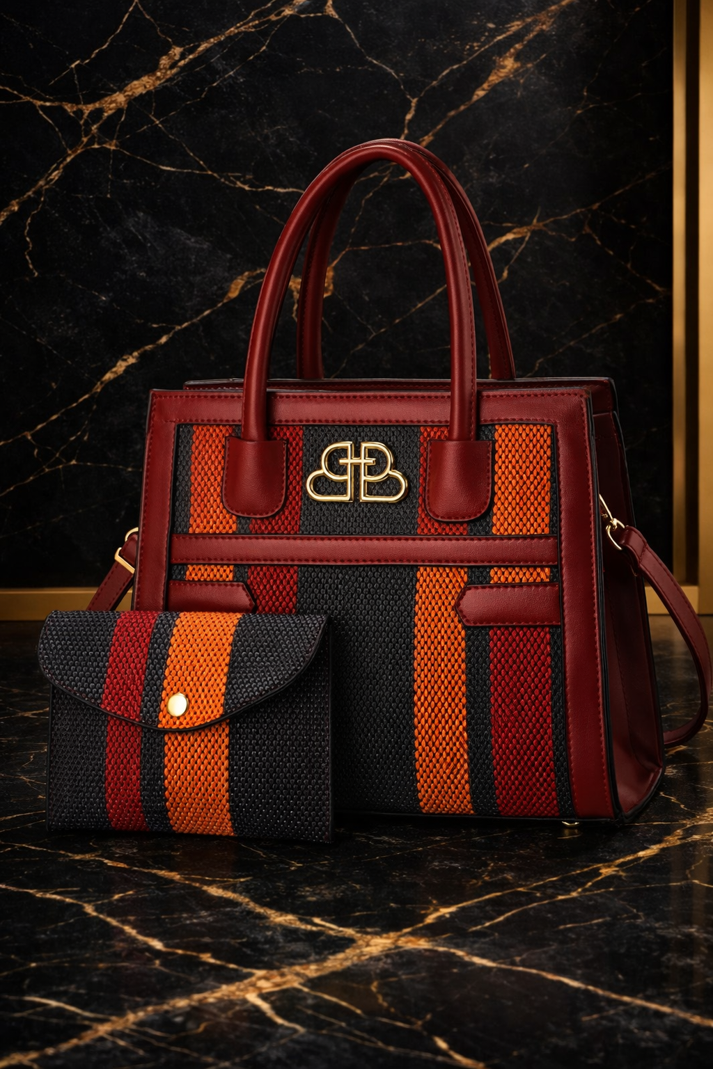 HEB Royal Ember Signature Handbag Set