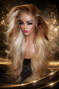 Luxury Honey Blonde Highlight Body Wave Wig