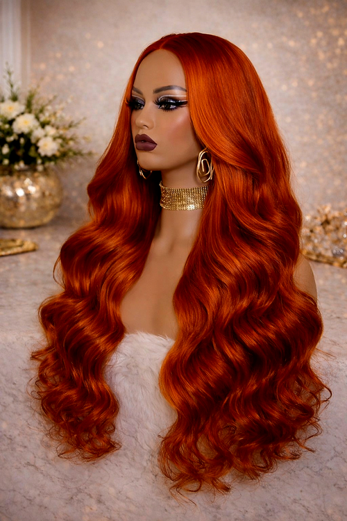 Golden Flame Waves Highlight Body Wave Wig