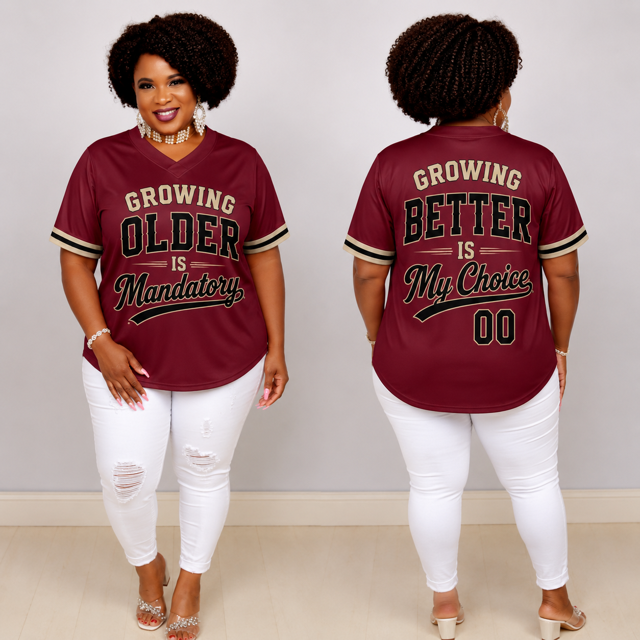 Growing Older Is Mandatory, Growing Better Is My Choice™ Jersey