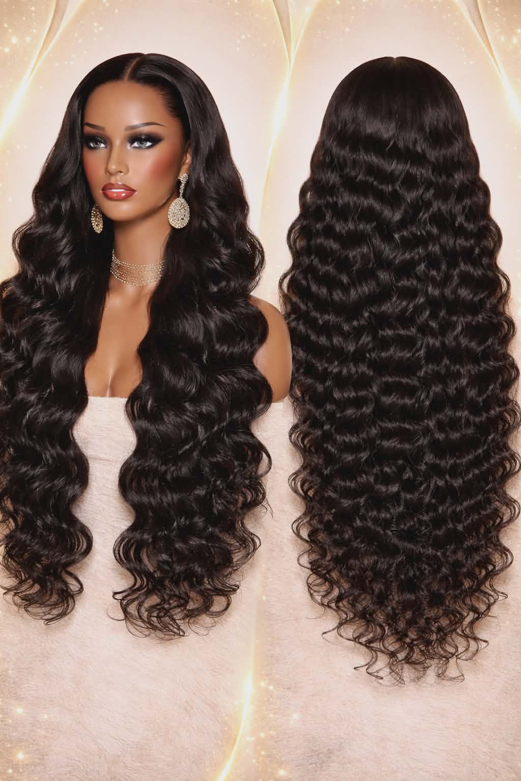 Deep Curly Volume (Full Length) 100% Human Hair  Transparent lace