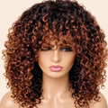 HEB Cinnamon Queen Curly Bang Wig
