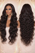 Silk Body Sovereign. Loose curls wave texture 100% Human Hair Transparent Lace wig
