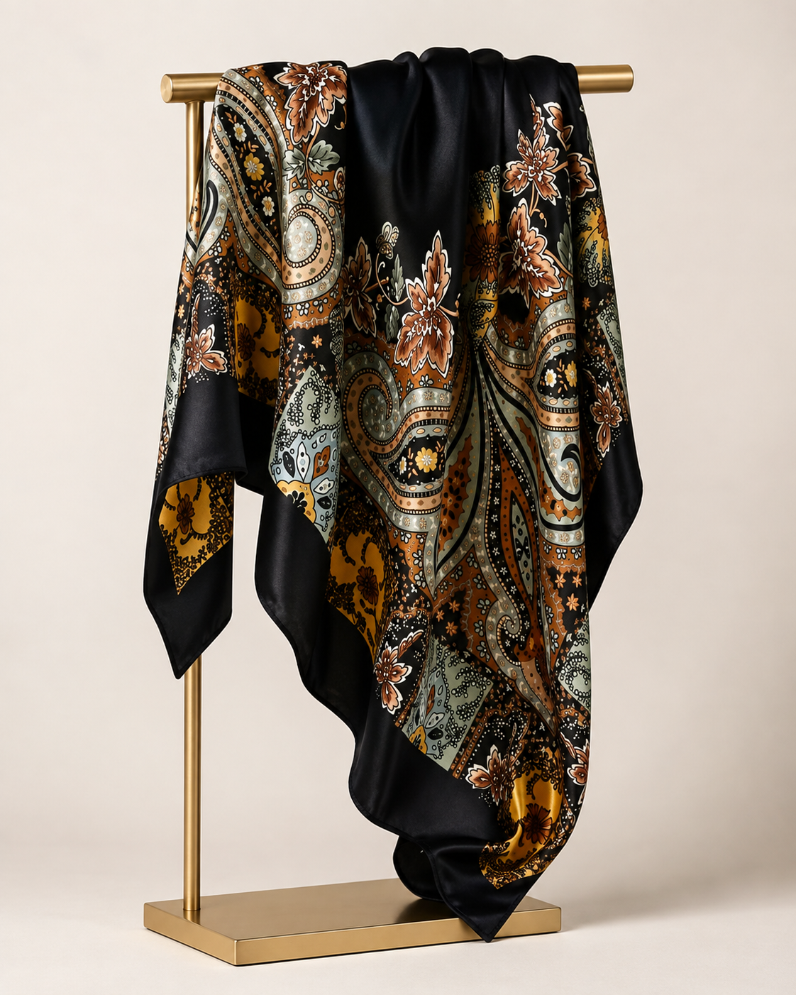 HEB Luxe Paisley Satin Head Scarf