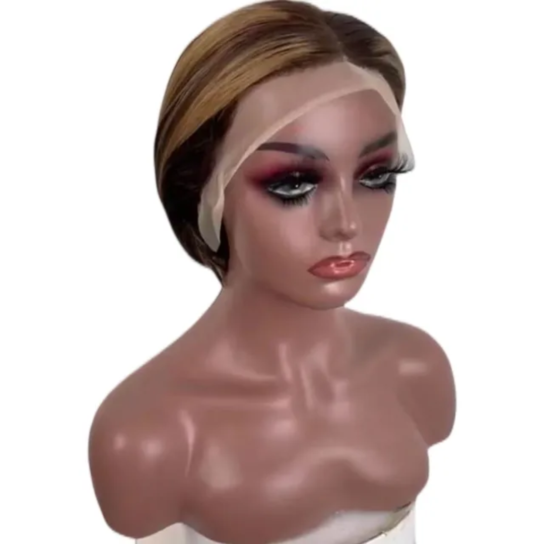 HEB short highlighted pixie bob wig