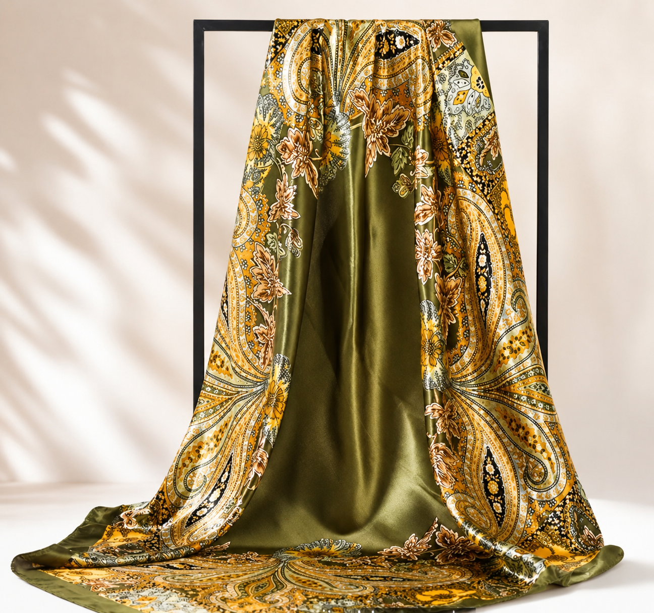 HEB Luxe Paisley Satin Head Scarf