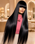 HEB Crown Collection – Midnight Silk Bang Wig