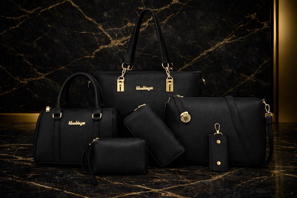 Her Empire Beauty Imperial Noir 6-Piece Luxury Handbag Set