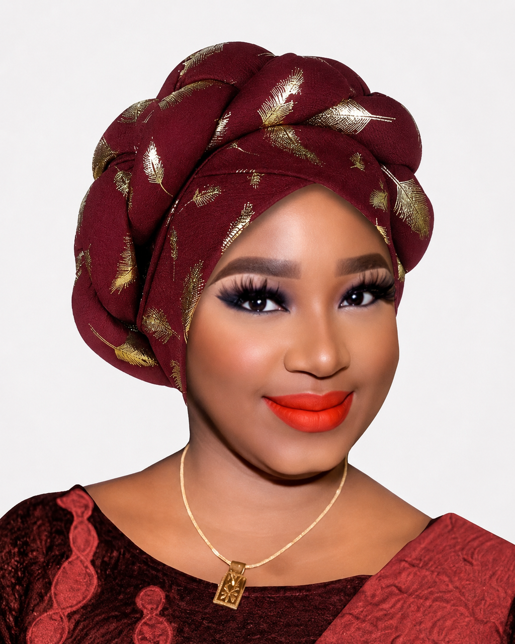 HEB Regal Crown Braided Headwrap – Gold Feather Collection