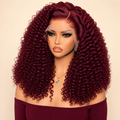 HEB Burgundy Royalty Curly Lace Wig