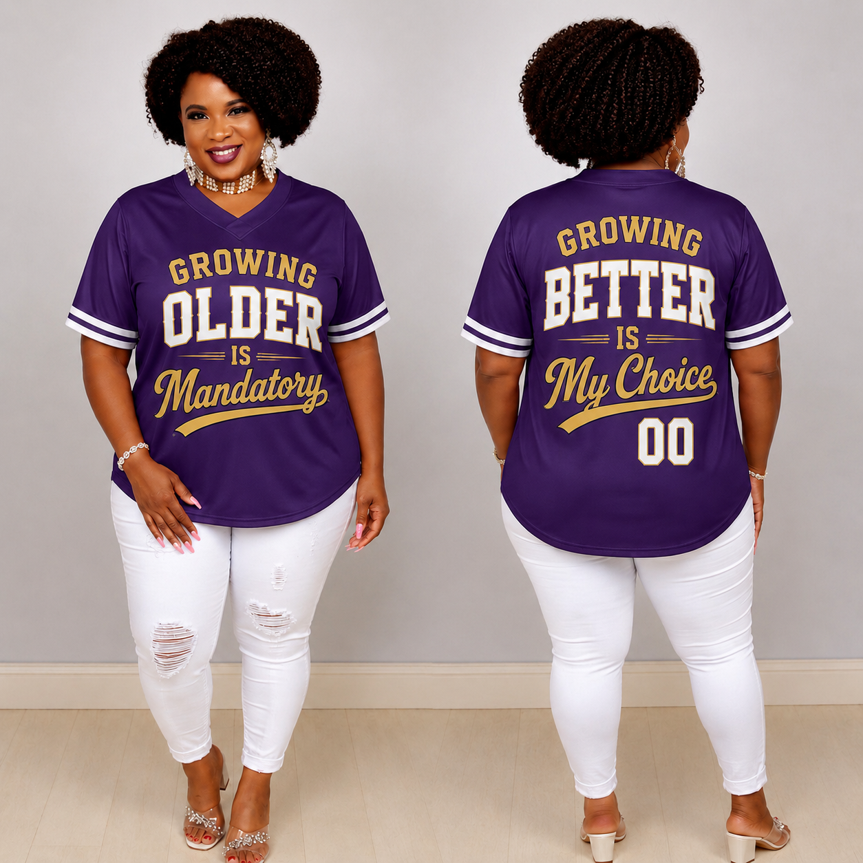 Growing Older Is Mandatory, Growing Better Is My Choice™ Jersey