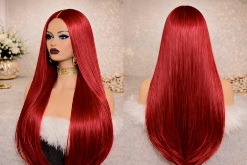 Empress Ruby Silk (Bone Straight Red Wig