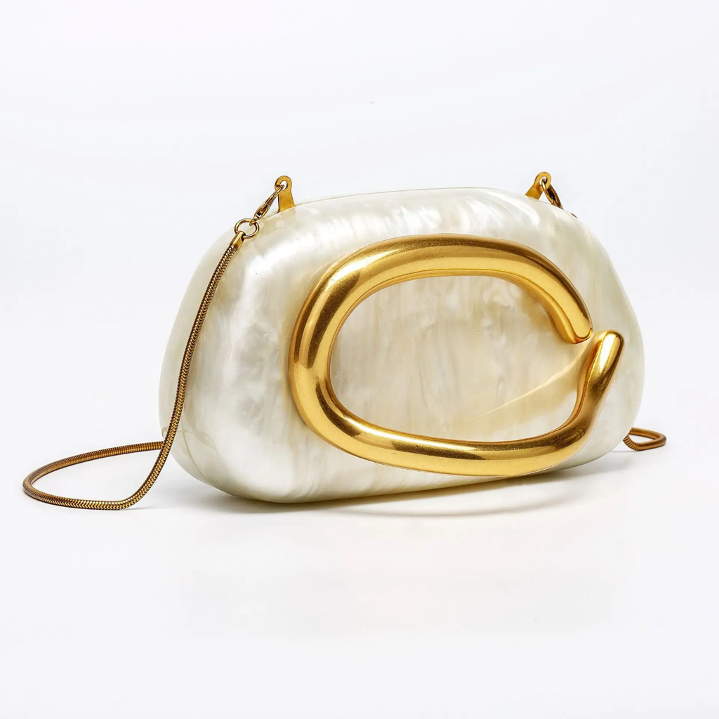 Empire Luxe – Signature Marble Clutch