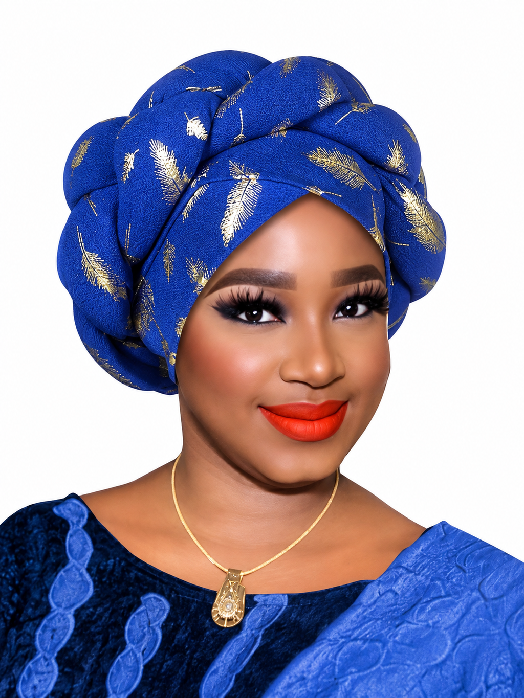 HEB Regal Crown Braided Headwrap – Gold Feather Collection