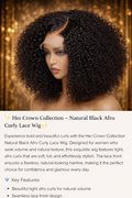 Natural Afro Curly Lace Front Wig