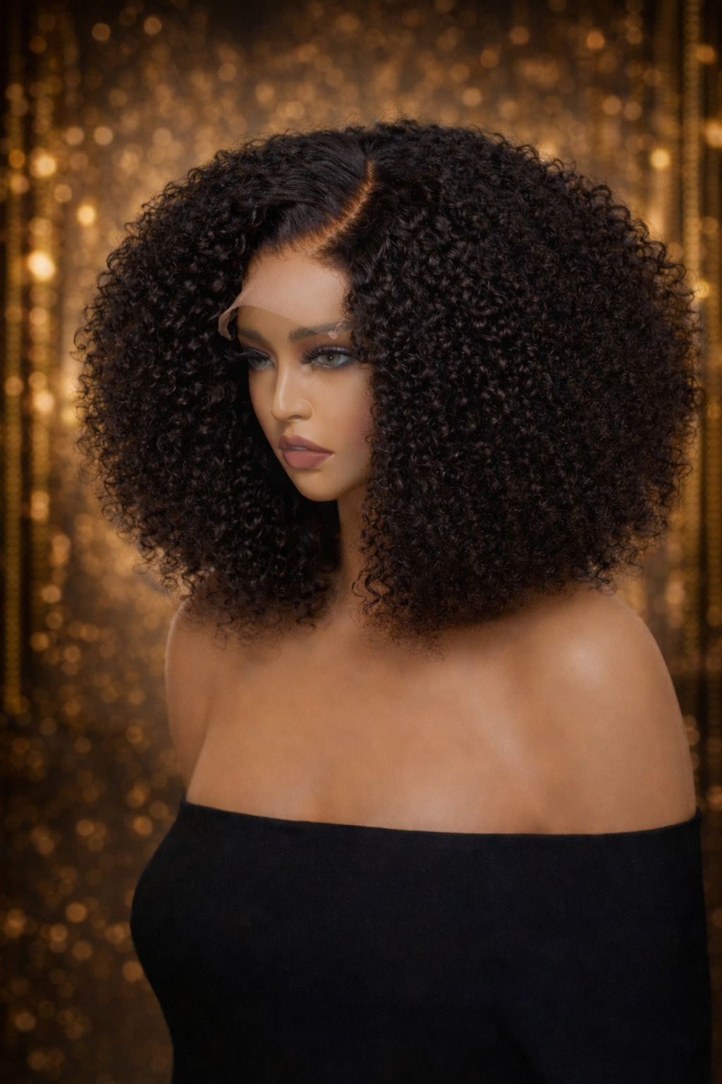 Natural Afro Curly Lace Front Wig