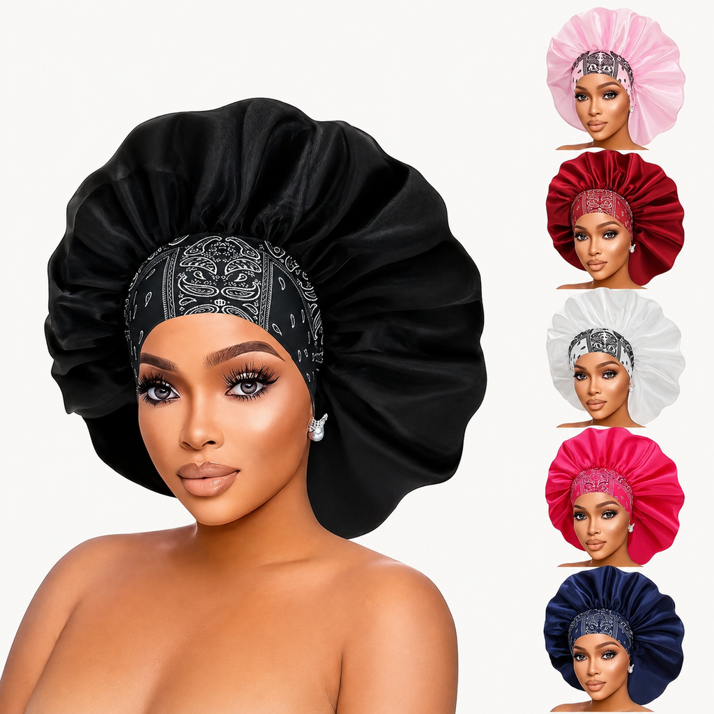 Name: HEB Crown Care Satin Bonnet – 5 Color Collection