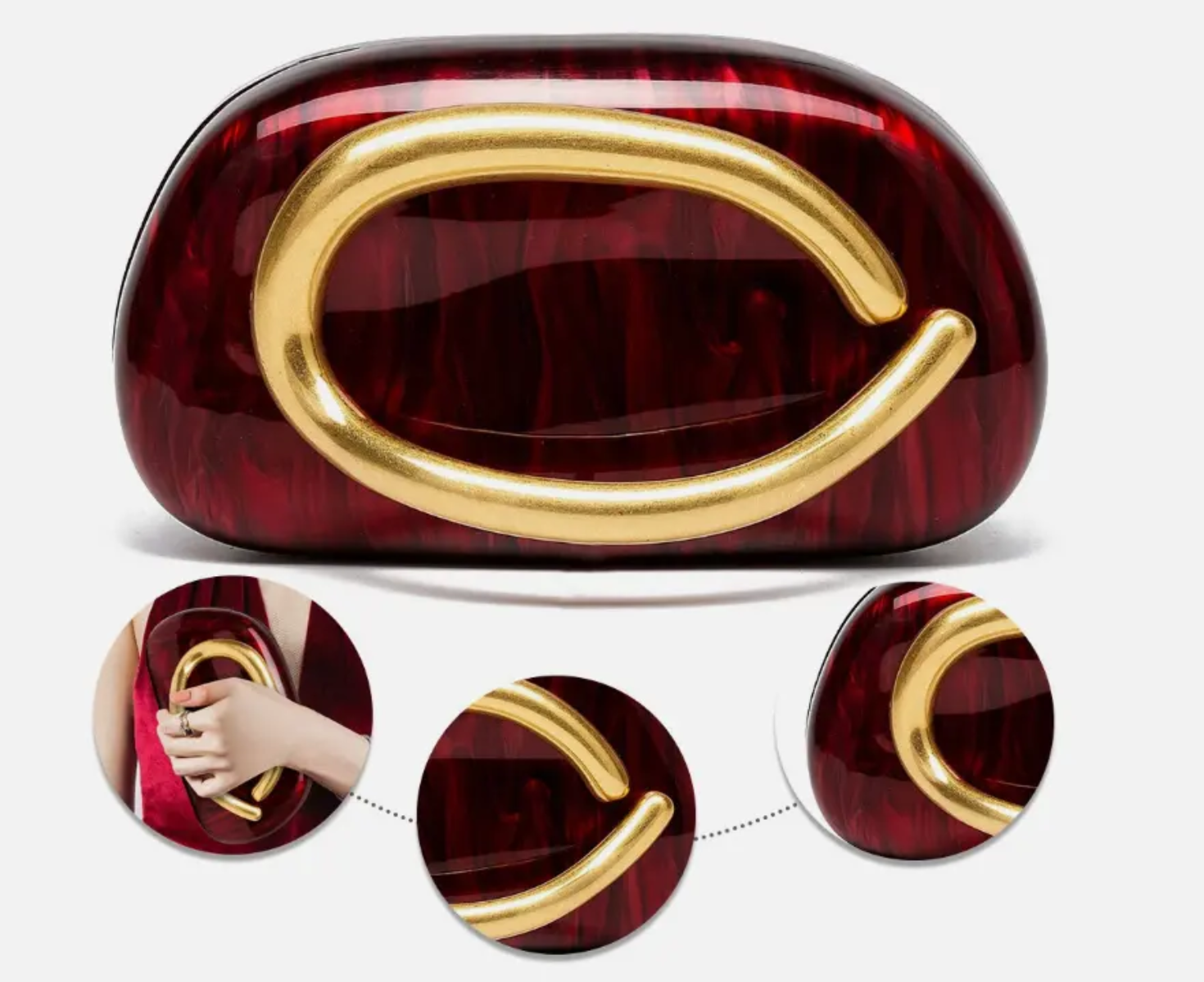 Empire Luxe – Signature Marble Clutch