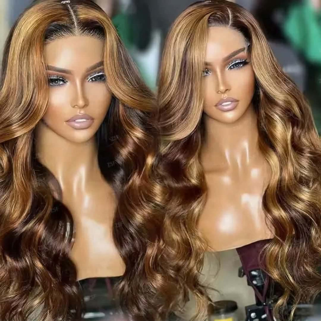 HEB Crown Luxe Honey Caramel Body Wave Wig