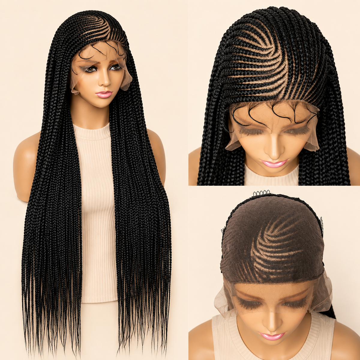 HEB Crowned Curve Braided Frontal Wig