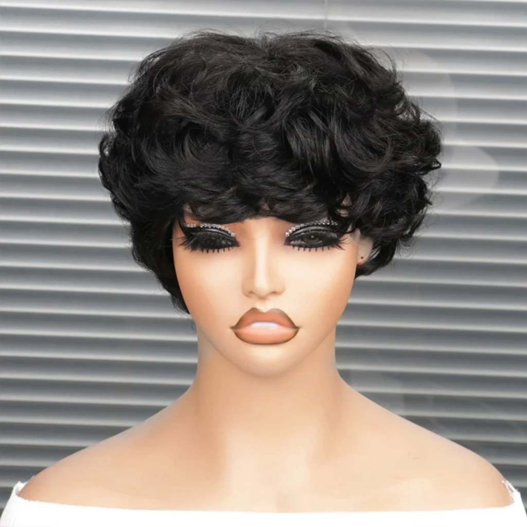 HEB Crown Luxe Midnight Curly Pixie Wig