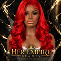 Ruby Red Luxury Wave Wig ✨ Luxury Lace Front Wig | Natural Hairline | Premium Quality