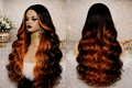 Golden Flame Waves (Highlight Body Wave Wig) 100% Human Hair