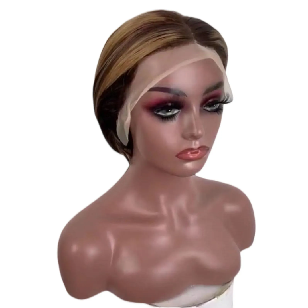 HEB short highlighted pixie bob wig