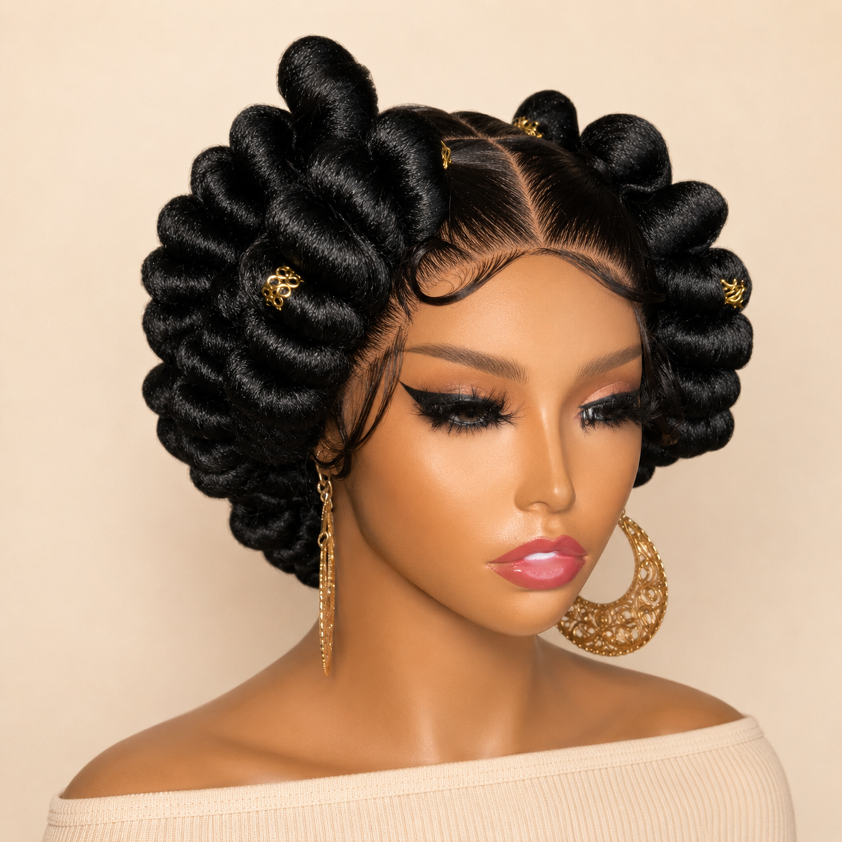 HEB Regal Coil Crown Frontal Wig
